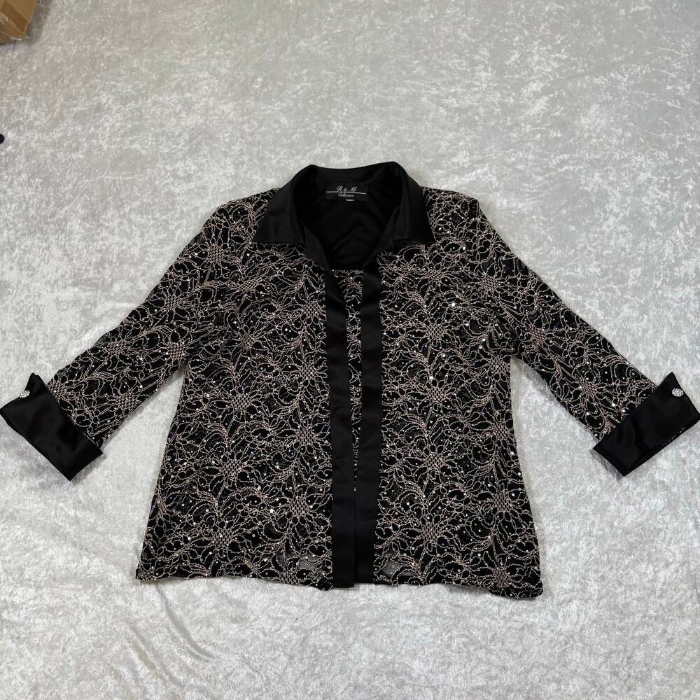 Women’s R & M Dress Shirt And Cardigan